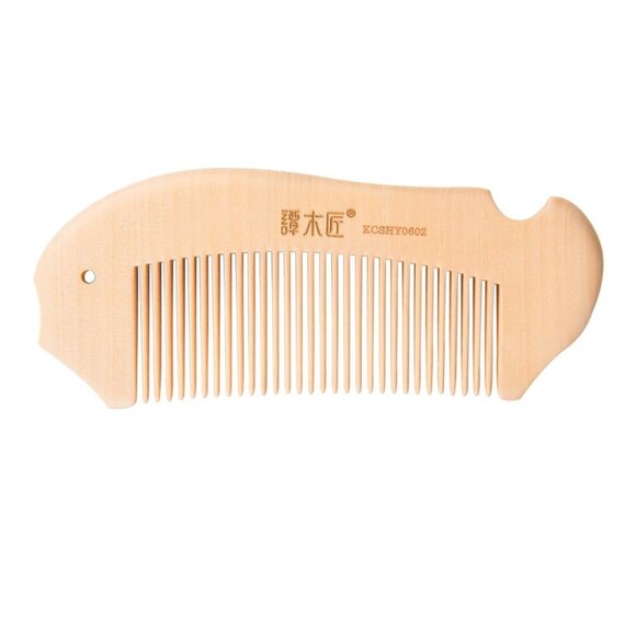 Handcrafted Wood Hair Comb Natural Small Detangler for Women Men Bridal